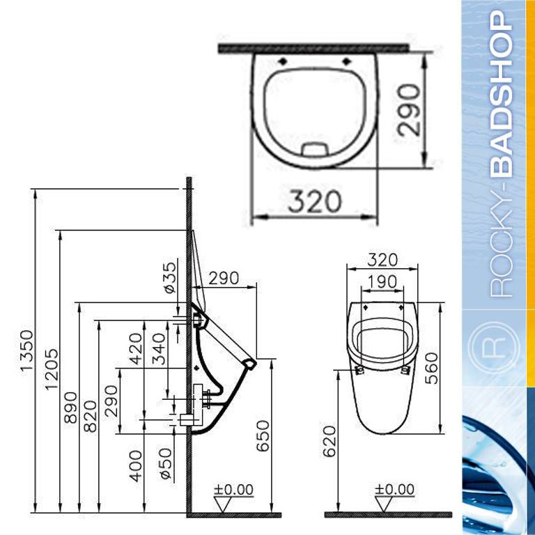 URINAL MIT DECKEL KOMPLETT SET INKL. VORWANDELEMENT FÜR TROCKENBAU eBay